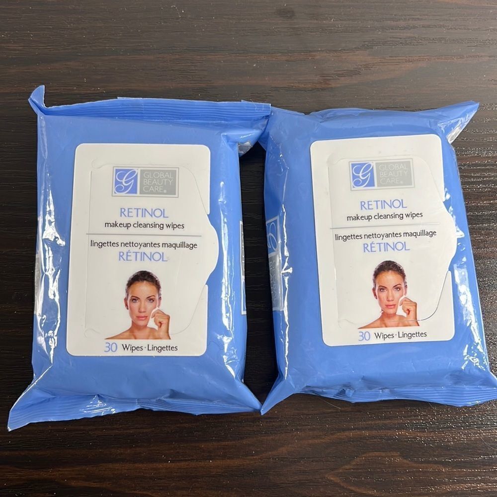 Global beauty care retinol make up cleansing wipes